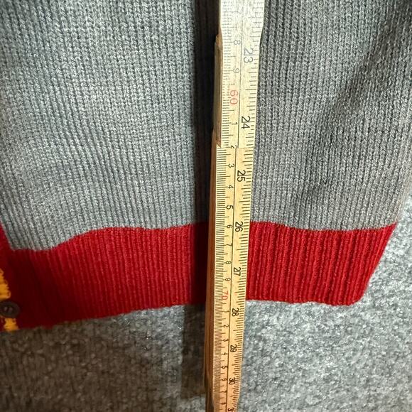 Harry Potter Wizarding World Sweater Womens Large Gray Gryffindor Cardigan - Picture 7 of 10